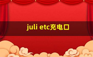 juli etc充电口